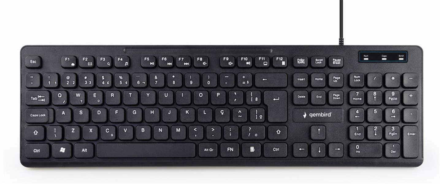 Multimedia toetsenbord zwart USB DE Layout