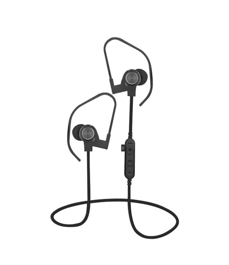 Platinet In-Ear Earphones Bluetooth V4 2 microSD MIC - model 1062 met oorhaak - Zwart
