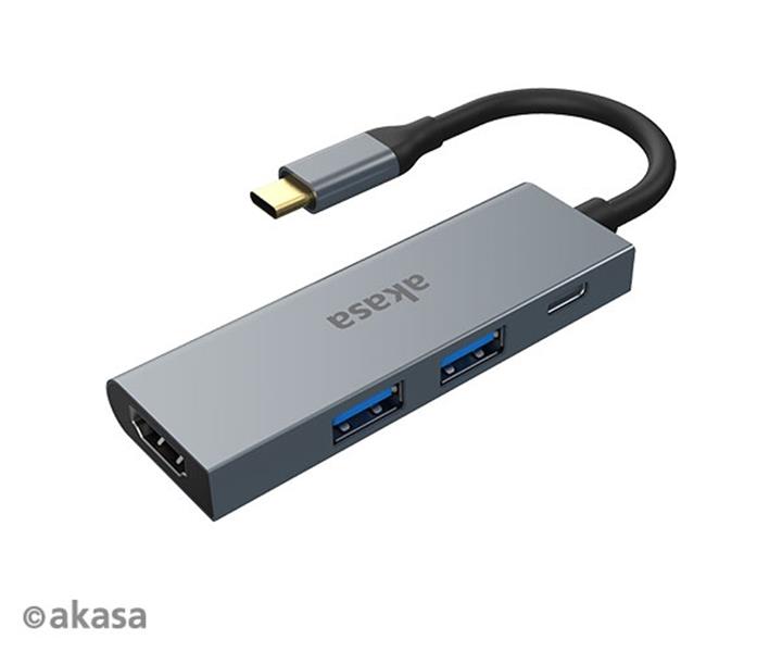 Akasa USB C 3 1 4 in 1 Dock USB C Power HDMI 4K@30Hz 2x USB A 3 0 ports *USBCM *HDMIF *USBAF *USBCF
