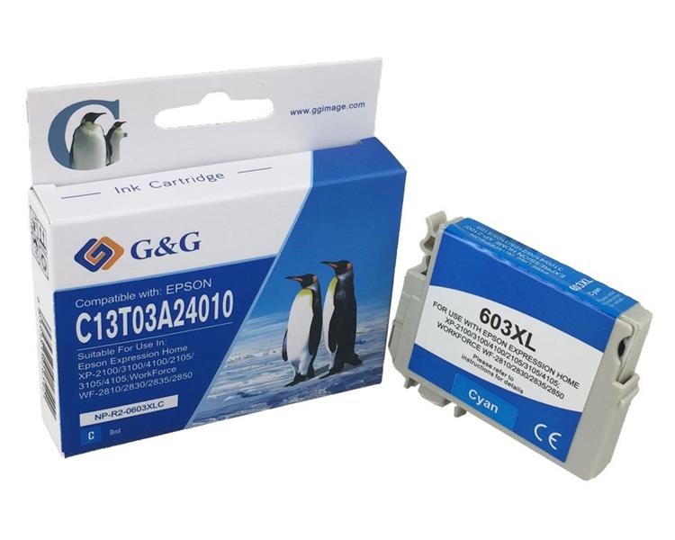 Compatible inkt voor Epson T603XL Cyan C13T03A24010 