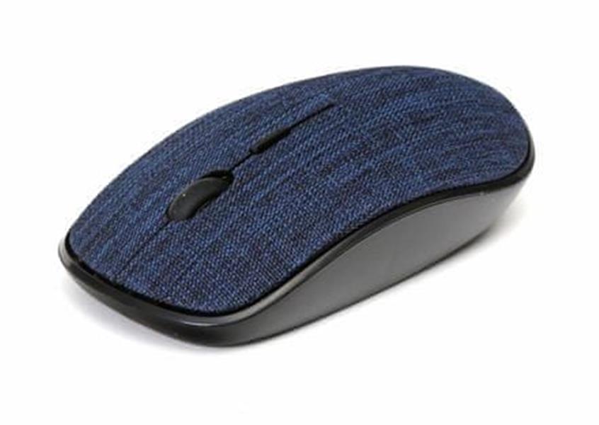 Omega wireless muis met blauwe stoffen bekleding 2 4 GHz receiver 1000 1200 1600DPI instelbaar