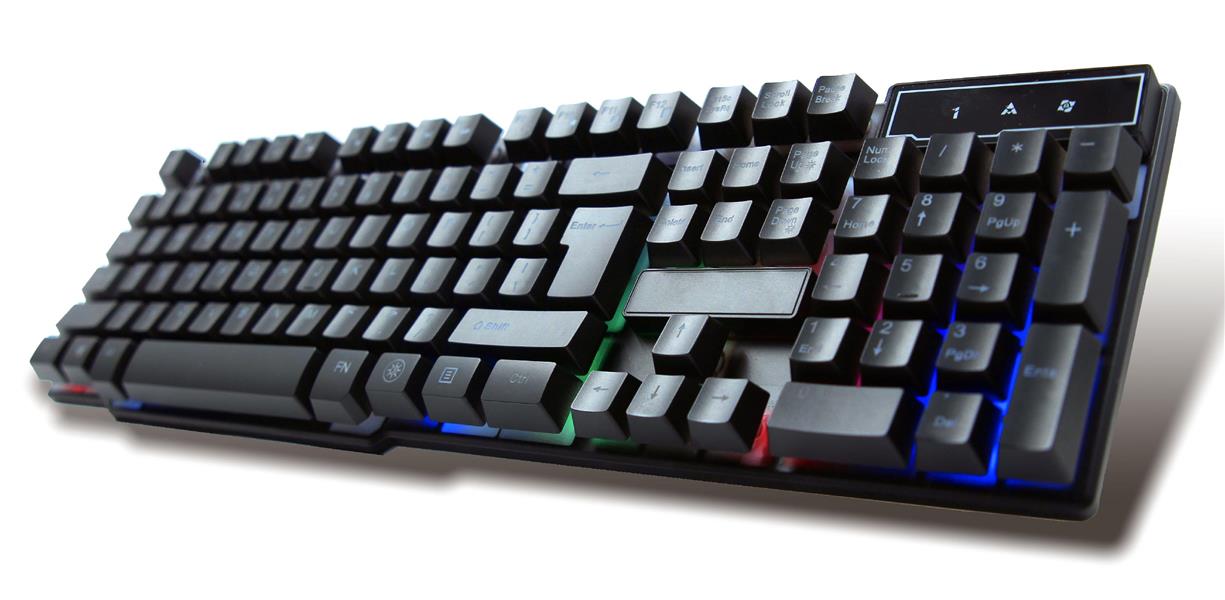 VARR compact Gaming keyboard - Rebel - 3 RGB modi 104 high quality membrane keys 2 8m USB 439 gram