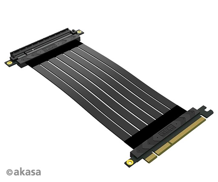 Akasa RISER BLACK X2 Mark IV Premium PCIe 4 0 x16 Riser Cable 20cm