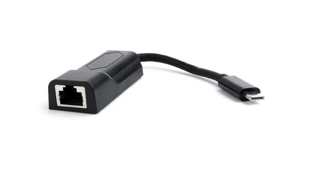 Gembird USB-C Gigabit netwerkadapter zwart