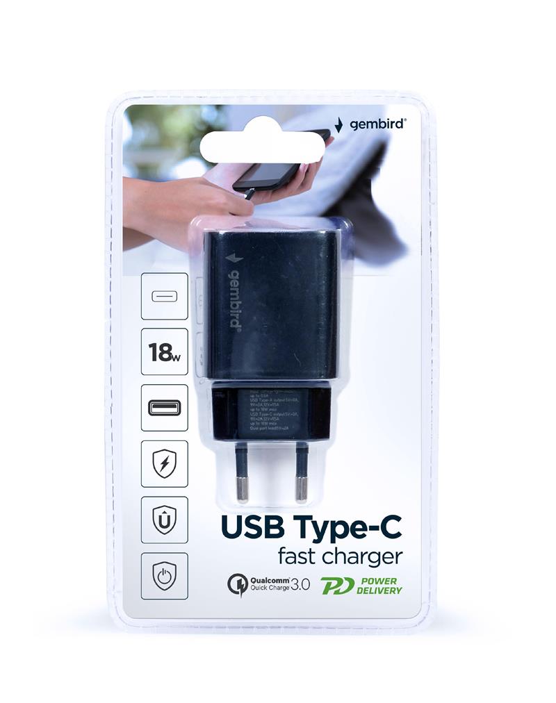 USB-C Combo snellader 18W