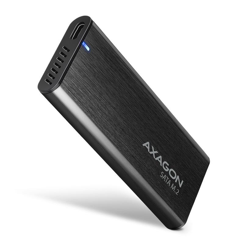 AXAGON USB-C 3 2 Gen 2 - M 2 SATA SSD 30-80mm ALU box