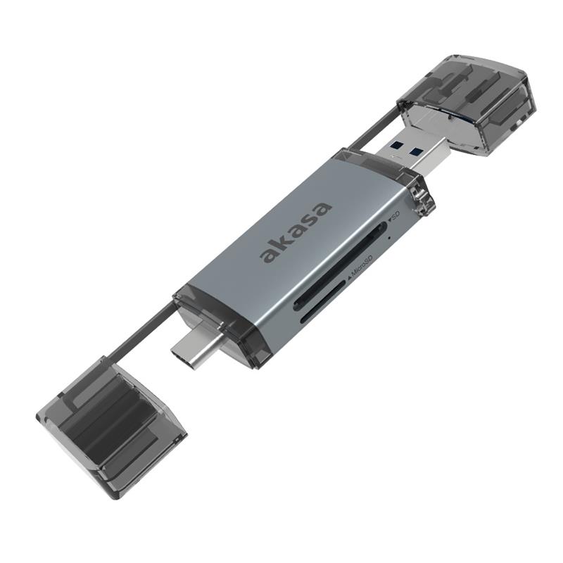 Akasa 2-In-1 USB 3 2 OTG Dual Card Reader