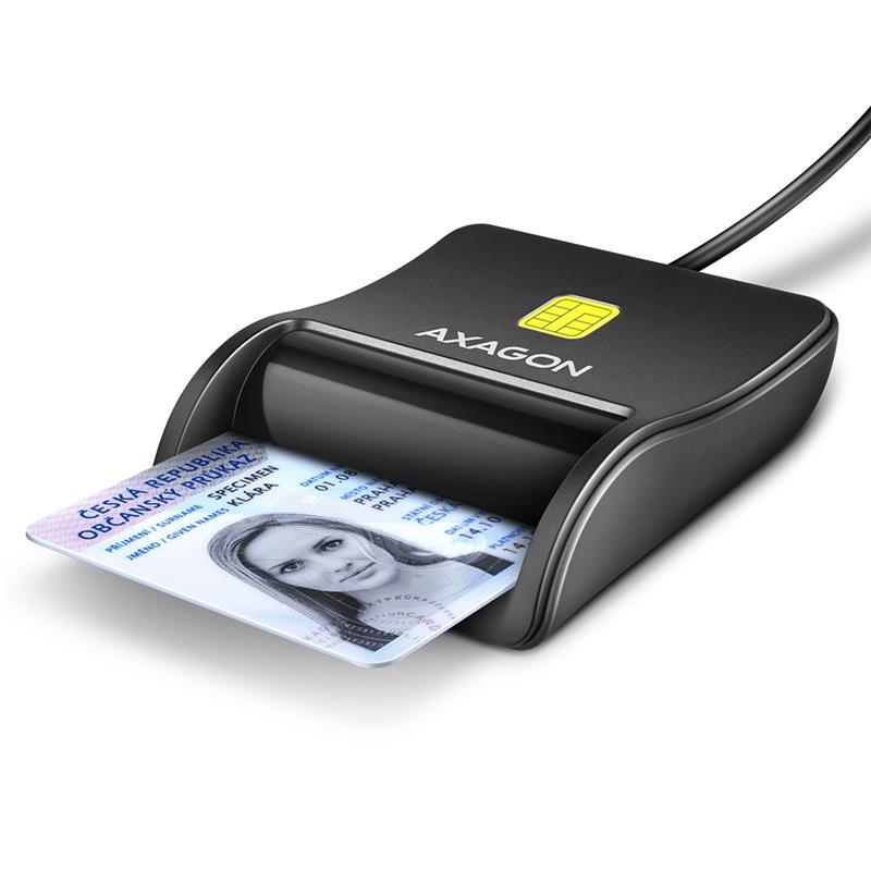 AXAGON USB Smart card FlatReader