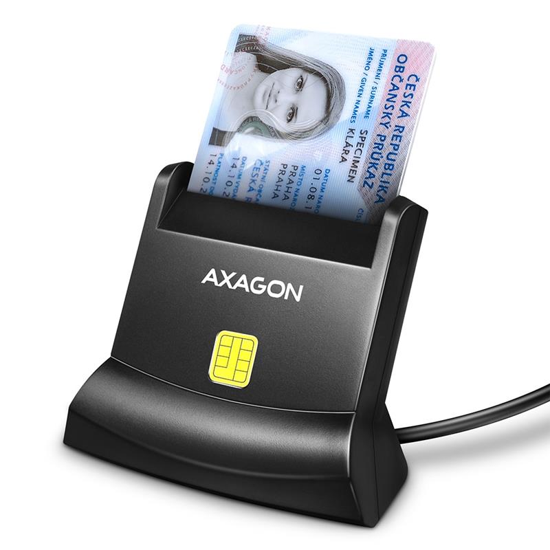 AXAGON USB Smart card StandReader