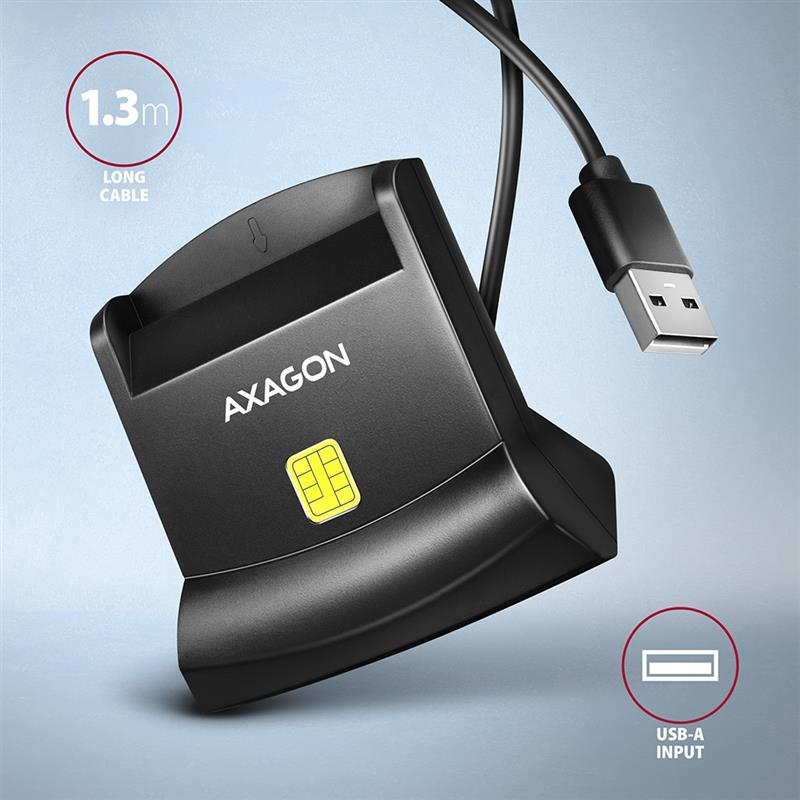 AXAGON USB Smart card StandReader