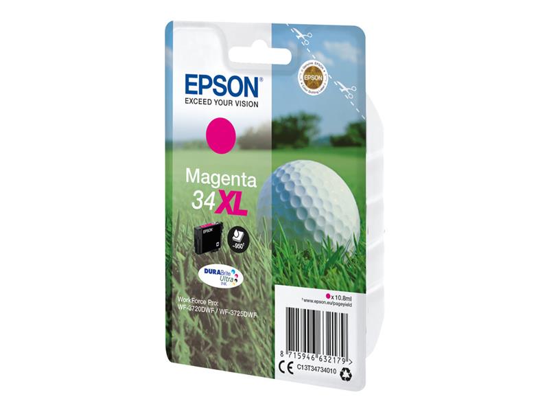 Epson Golf ball Singlepack Magenta 34XL DURABrite Ultra Ink