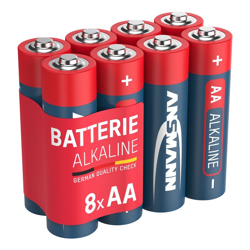 ANSMANN 5015280 RED Alkaline-Batteries Mignon AA LR6 8pcs pack