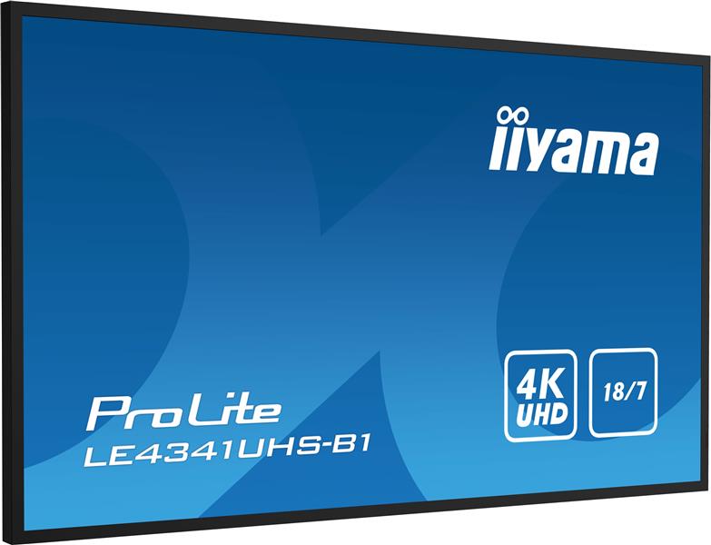 iiyama LE4341UHS-B1 beeldkrant Digitale signage flatscreen 108 cm (42.5"") LCD 350 cd/m² 4K Ultra HD Zwart 18/7