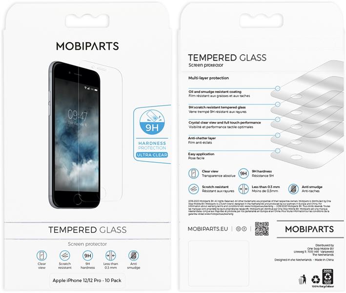 Mobiparts Regular Tempered Glass Apple iPhone 12/12 Pro - 10 Pack