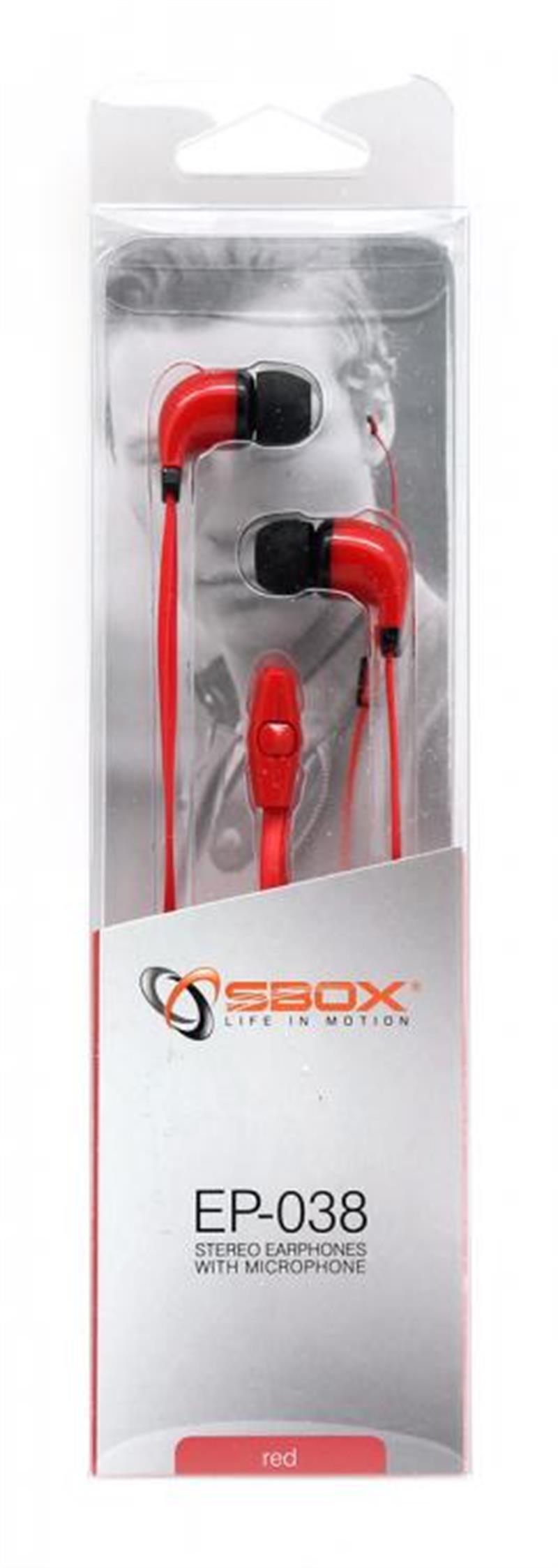 Sbox Oordopjes EP-0038R rood