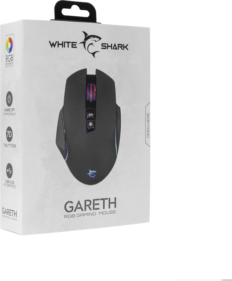 White Shark gaming muis Gareth 6400 dpi