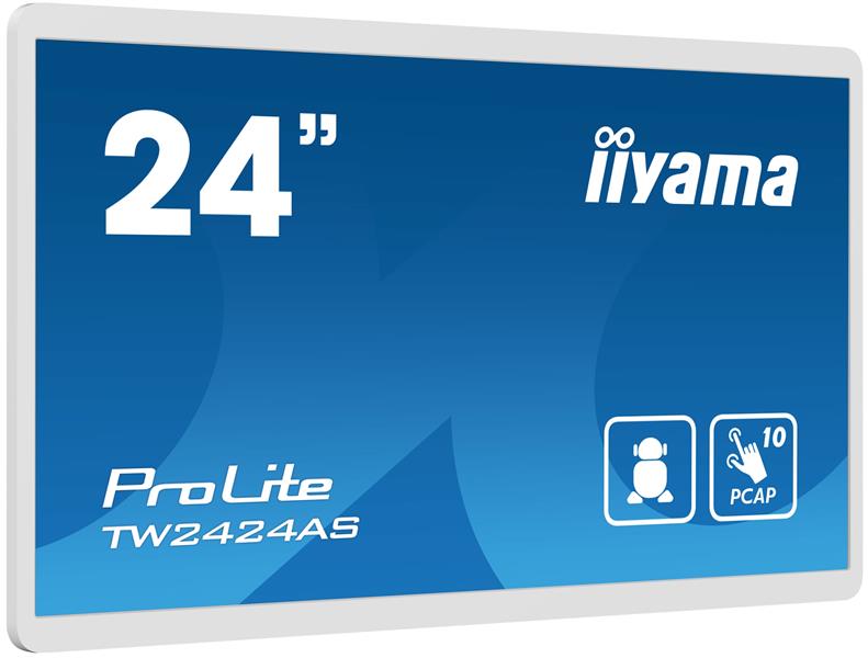 iiyama TW2424AS-W1 beeldkrant Digitale signage flatscreen 60,5 cm (23.8"") Wifi 250 cd/m² 4K Ultra HD Zwart Touchscreen Type processor Android 24/7