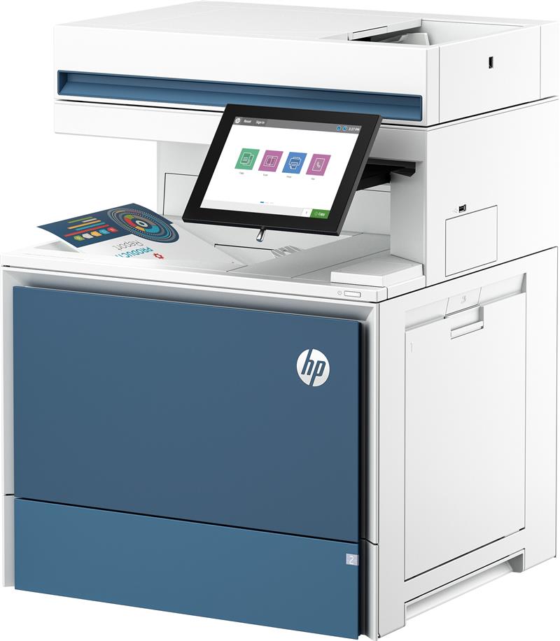 HP Color LaserJet Enterprise MFP 6800dn printer, Afdrukken, kopiëren, scannen, faxen (optie), Automatische documentinvoer; optionele high-capacity lad