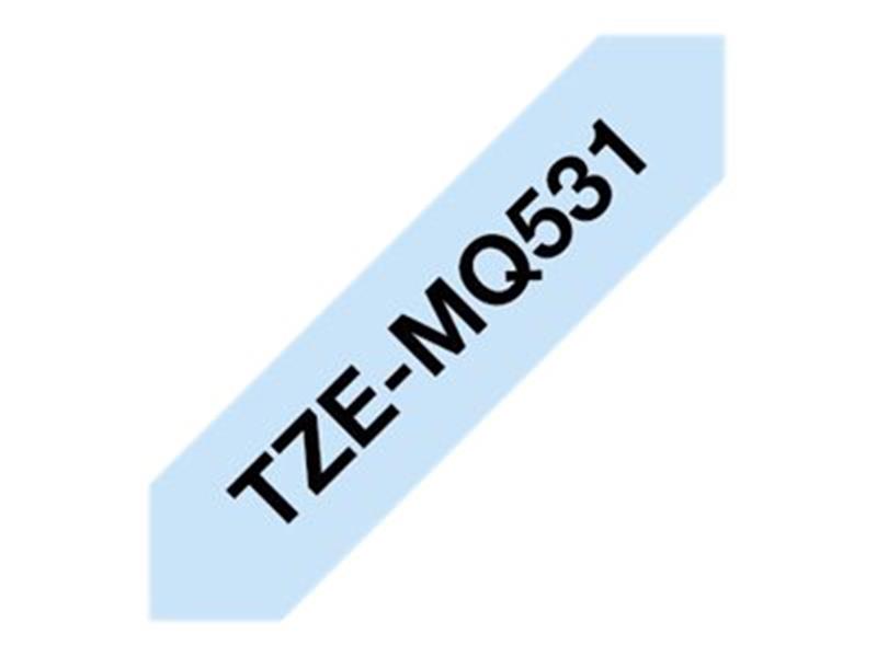 Brother TZE-MQ531 labelprinter-tape Zwart op blauw
