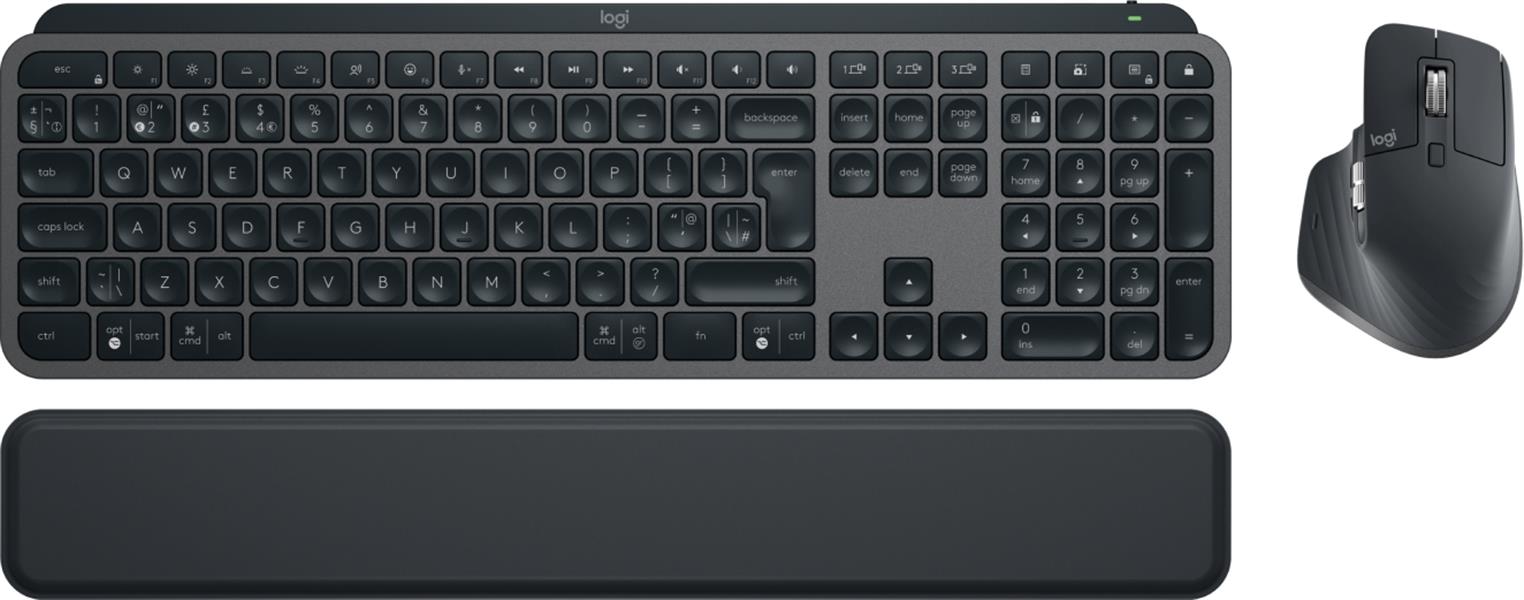 Logitech MX Keys S Combo toetsenbord Inclusief muis RF-draadloos + Bluetooth QWERTY Brits Engels Grafiet