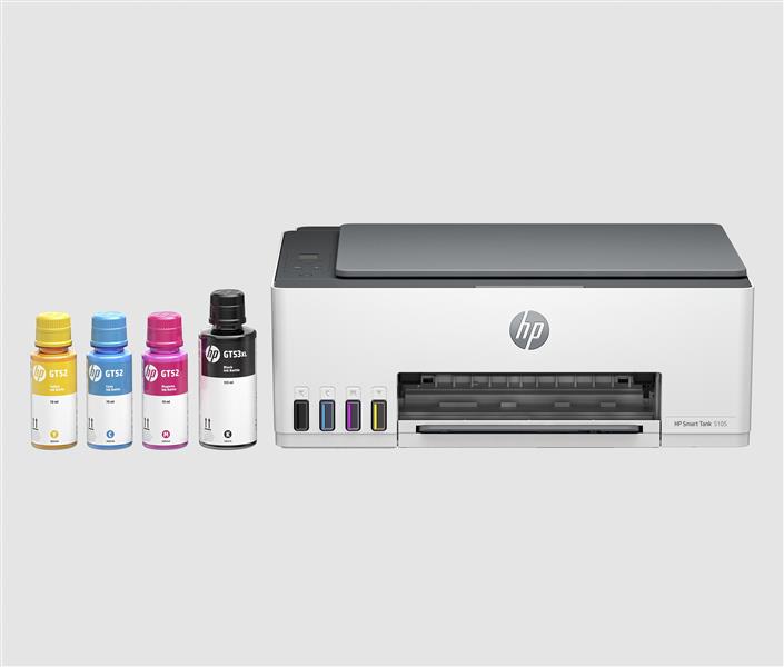 HP Smart Tank 5105 All-in-One-printer, Kleur, Printer voor Thuis en thuiskantoor, Printen, kopiëren, scannen, Draadloos; printertank voor grote volume