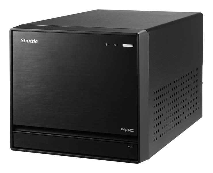 Shuttle XPC cube Barebone SH570R8 - S1200, Intel H570, 1x PCIe X16, 1x PCIe X4, 2x LAN,1x HDMI, 2x DP, 4x 3.5"" HDD bays