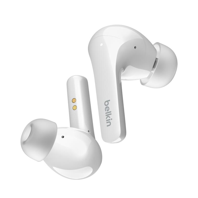 Belkin SOUNDFORM Flow Headset Draadloos In-ear Oproepen/muziek USB Type-C Bluetooth Wit