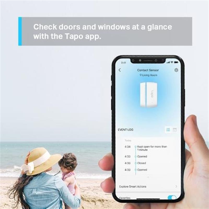 TP-Link Tapo T110 deur-/raamsensor Draadloos Deur/raam Wit