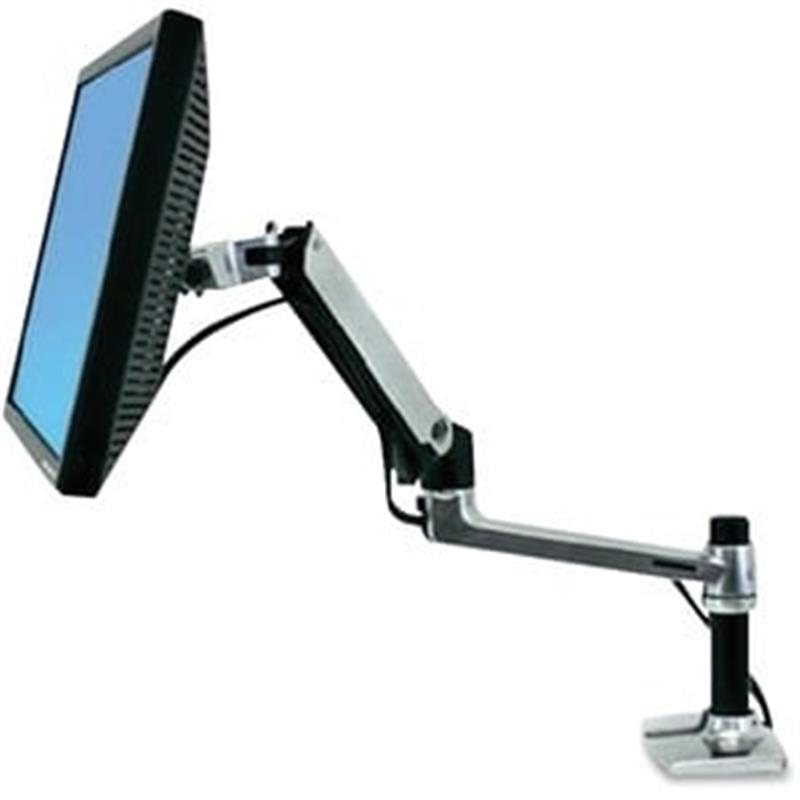 LX Series Desk Monitor Mount Arm - Polished Aluminum - 1 Monitor - max 34 inch