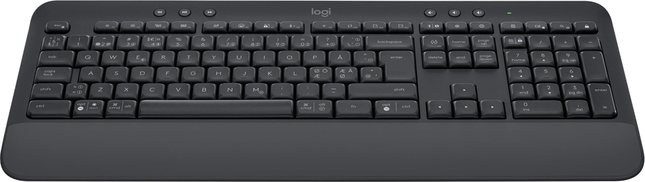 Logitech Signature K650 toetsenbord RF-draadloos + Bluetooth QWERTY Deens, Fins, Scandinavisch, Zweeds Grafiet