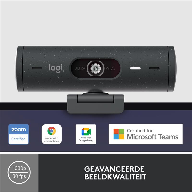 Logitech Brio 500 webcam 4 MP 1920 x 1080 Pixels USB-C Grafiet