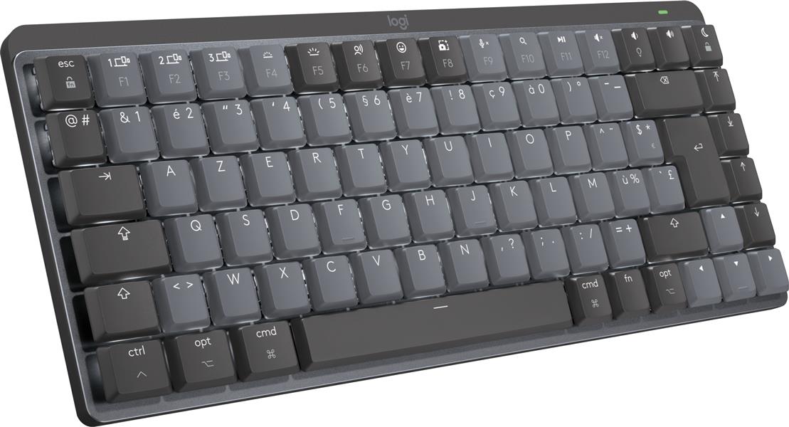 Logitech MX Mini Mechanical for Mac toetsenbord Bluetooth AZERTY Frans Grafiet, Grijs