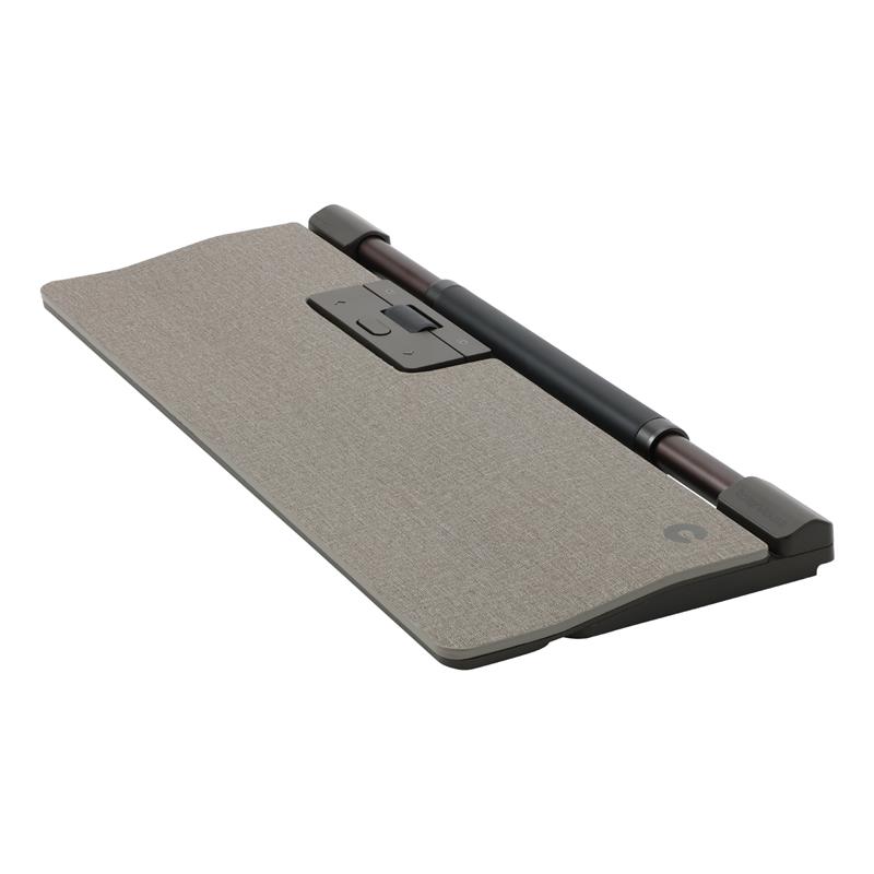 RollerMouse Pro Wired with Regular wrist rest in Light grey fabric leather