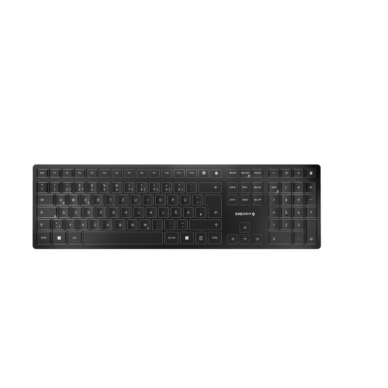 CHERRY KW 9100 SLIM toetsenbord RF-draadloos + Bluetooth QWERTZ Duits Zwart