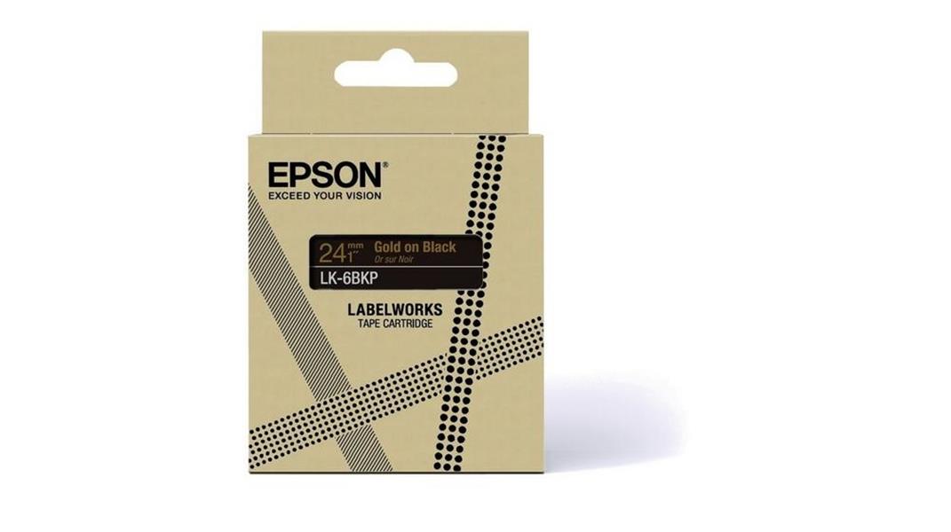 Epson LK-6BKP Zwart, Goud