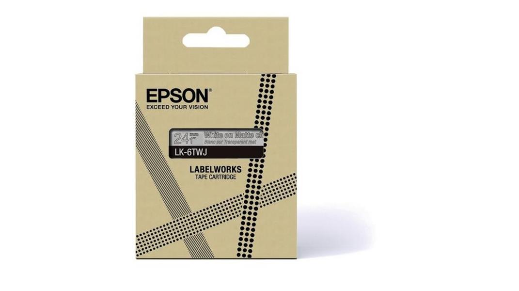 Epson LK-6TWJ Transparant, Wit