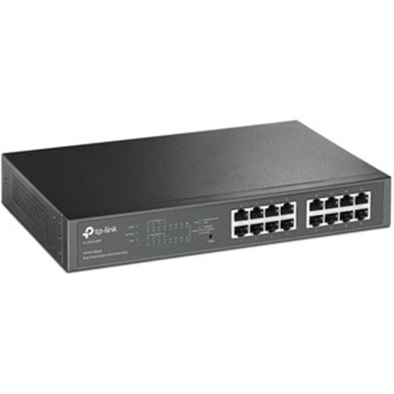 TP-LINK TL-SG1016PE netwerk-switch Managed Gigabit Ethernet (10/100/1000) Zwart Power over Ethernet (PoE)