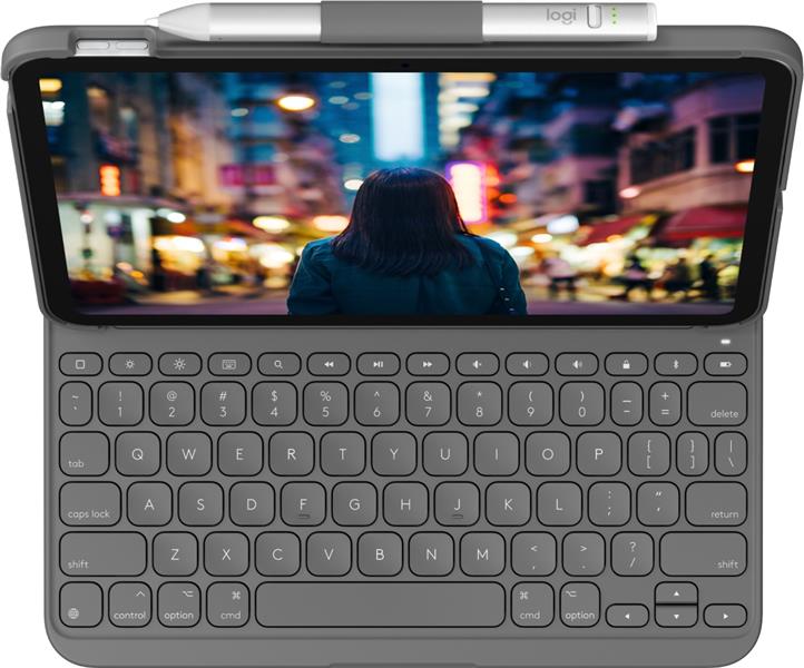 Logitech Slim Folio Grijs Bluetooth AZERTY Frans