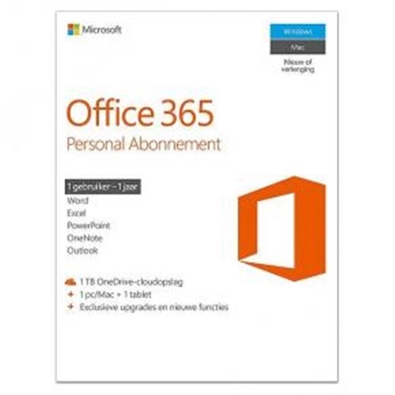 Microsoft Office 365 Personal NL 1 user 1yr licence: Publisher Access 