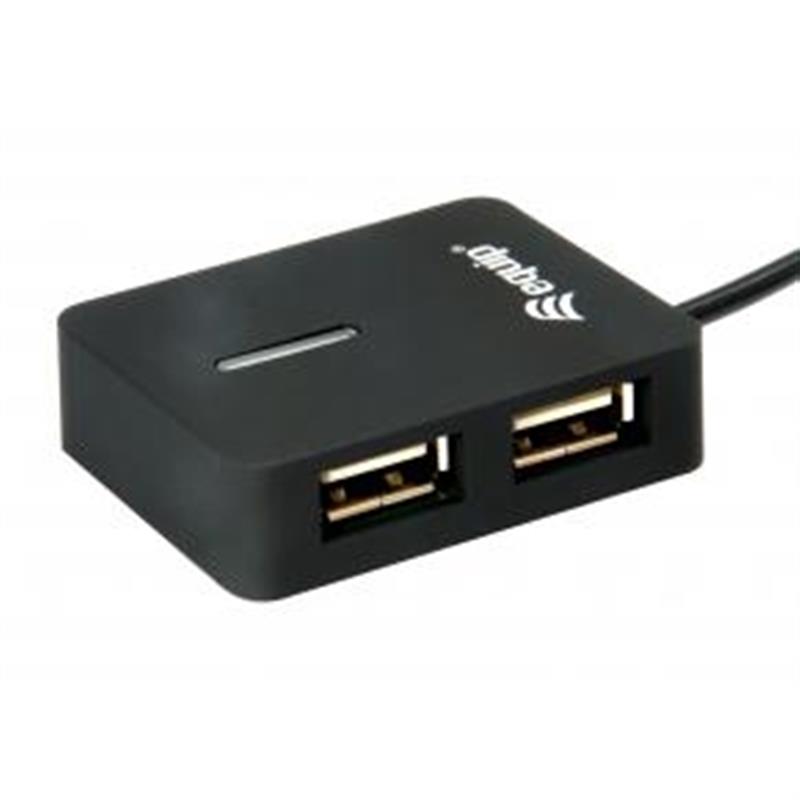 Equip 128952 interface hub USB 2.0 480 Mbit/s Zwart