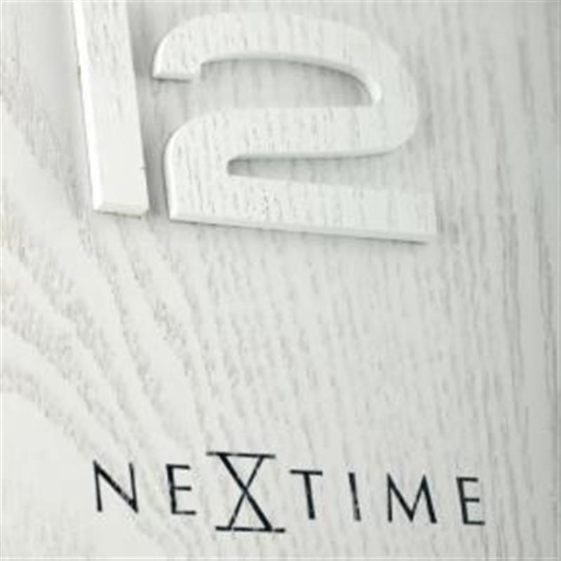 NeXtime klok Wood Wood Big ˜52 8 cm Wall White