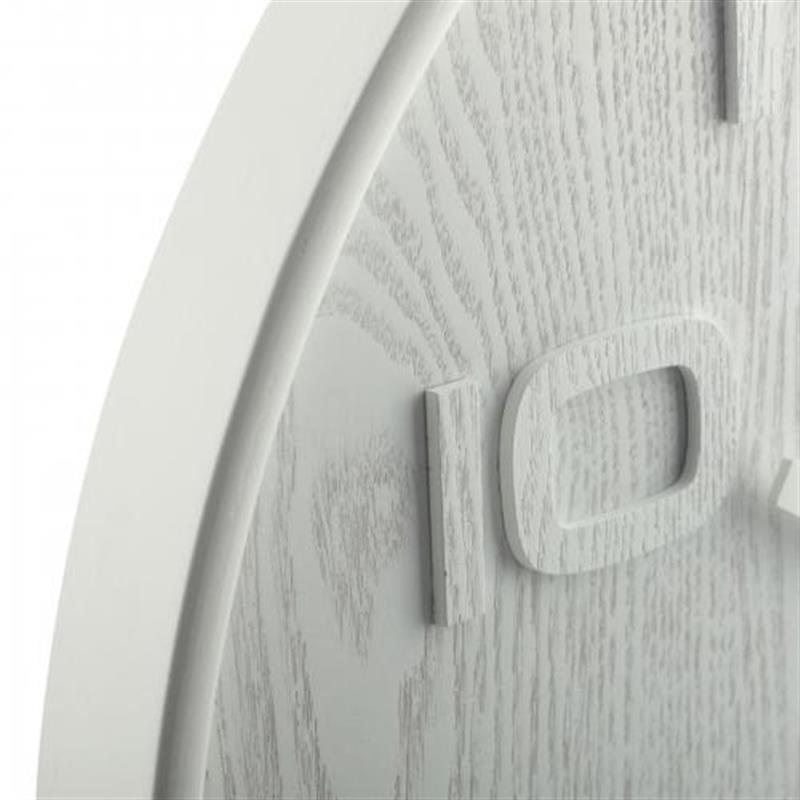 NeXtime klok Wood Wood Big ˜52 8 cm Wall White