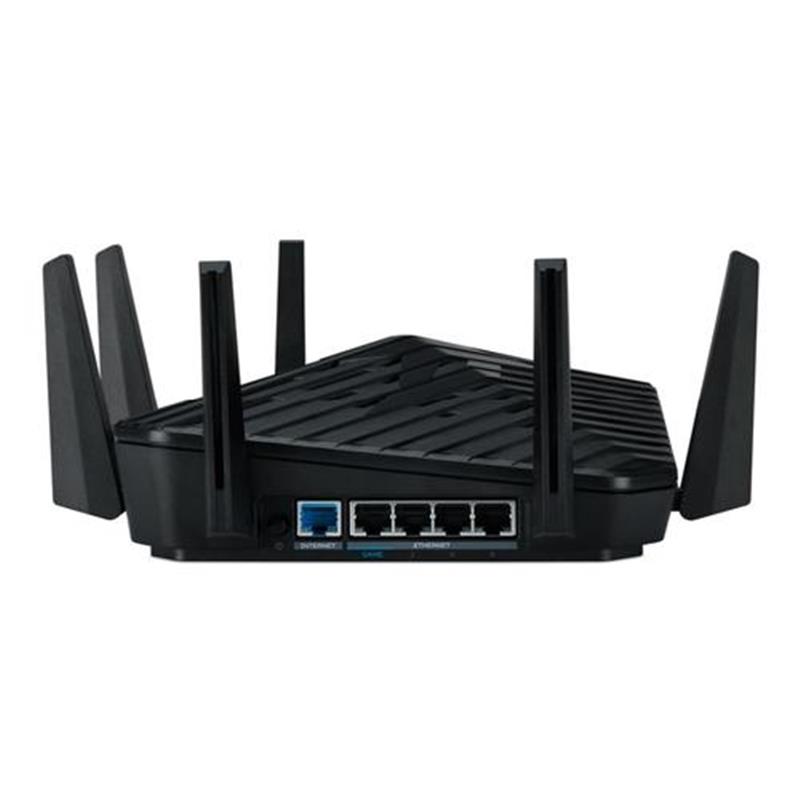 Acer Predator Connect W6 Wi Fi 6E draadloze router Gigabit Ethernet Tri-band (2,4 GHz / 5 GHz / 6 GHz) Zwart