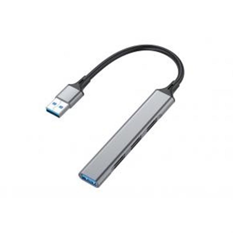 Equip 128960 interface hub USB 3.2 Gen 1 (3.1 Gen 1) Type-A 5000 Mbit/s Zwart, Grijs
