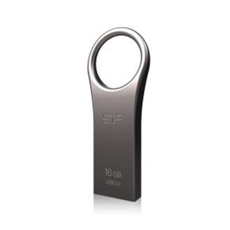 Silicon Power 16GB Jewel J80 USB 3.0 sleutelring flashdrive Titanium