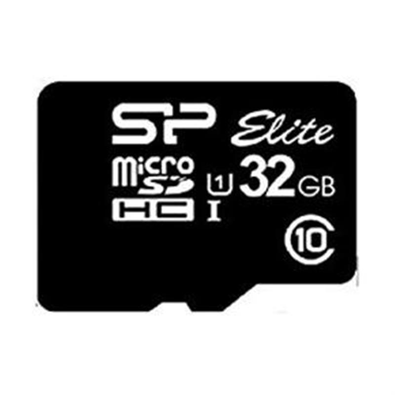 Silicon Power 32GB Elite MicroSDHC Class10 UHS-1 tot 85Mb/s incl. SD-adapter Zwart