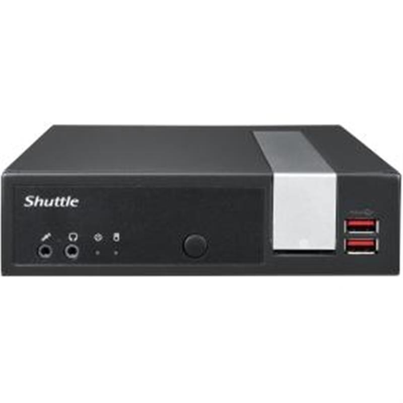 Shuttle XP? slim XPC slim Barebone DL20NV2, Celeron N4505, 1x LAN, 2x COM, 1xHDMI, 1xDP, 1x VGA, ventilatorloos , 24/7 permanent gebruik