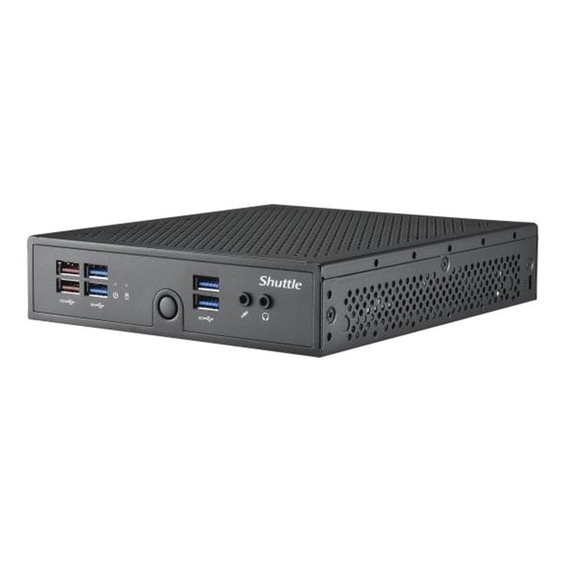 Shuttle XPC slim Barebone DS50U3, Intel i3-1315U, 2x LAN (1x 2.5Gbit ,1x 1Gbit), 1xCOM,1xHDMI,1xDP, 1x VGA, ventilatorloos , 24/7 permanent gebruik