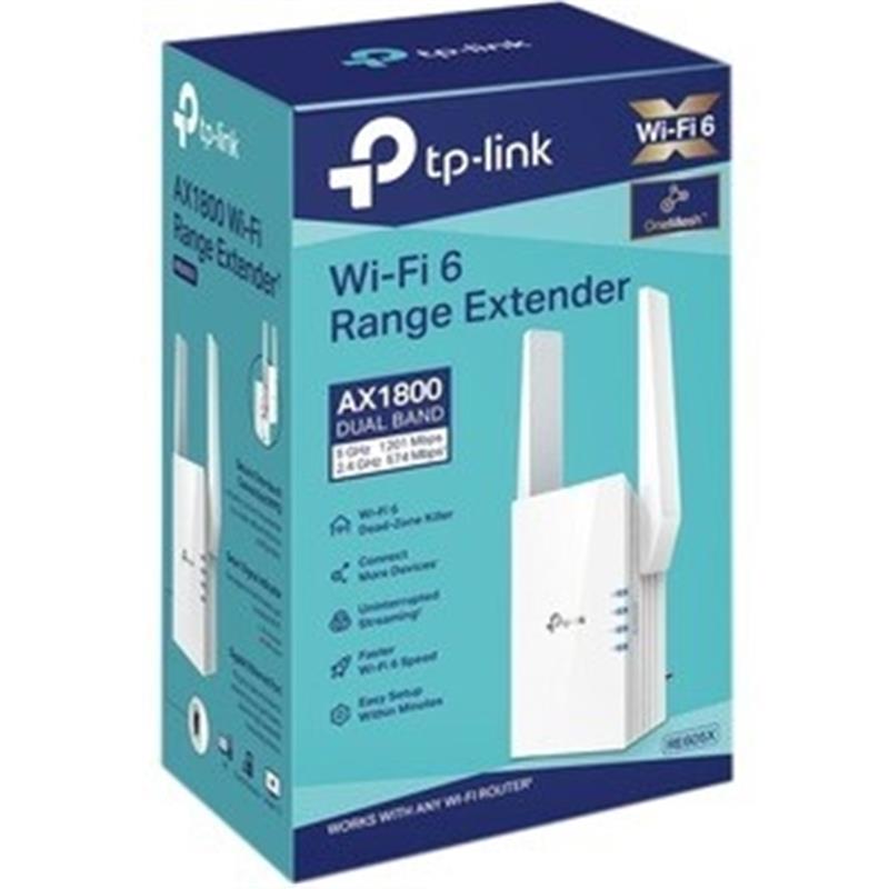 TP-LINK RE605X netwerkextender Wit 1000 Mbit/s