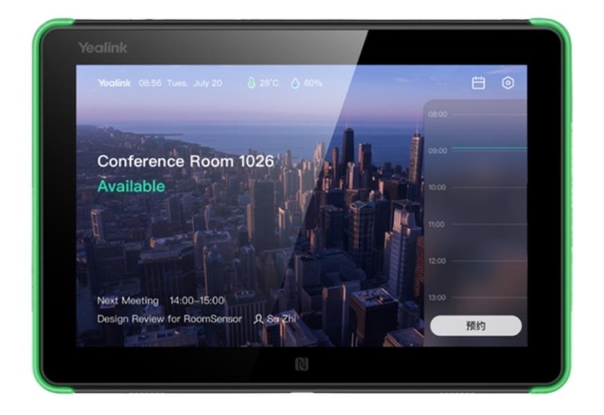 Yealink RoomPanel 20,3 cm (8"") 1280 x 800 Pixels LCD 802.11a, 802.11b, 802.11g, Wi-Fi 4 (802.11n), Wi-Fi 5 (802.11ac) Zwart Bluetooth